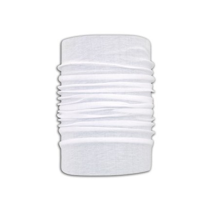 WHITE POLYESTER NECK WARMER BAFY