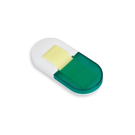 STICKY NOTES HOLDER GREAT PILL GREEN AND WHITE COLOUR