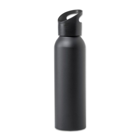 BLACK ALUMINIUM BOTTLE 600ML RUNTEX