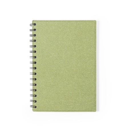 GREEN RECYCLED-CARDBOARD NOTEBOOK IDINA