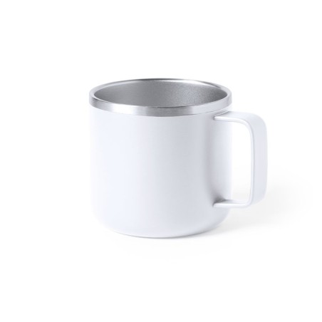 WHITE STAINLESS-STEEL MUG SHIRLEY