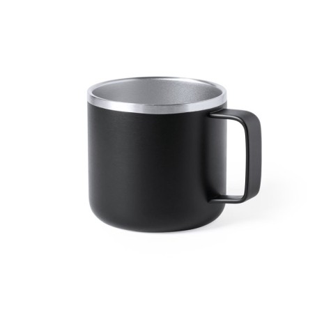 BLACK STAINLESS-STEEL MUG SHIRLEY