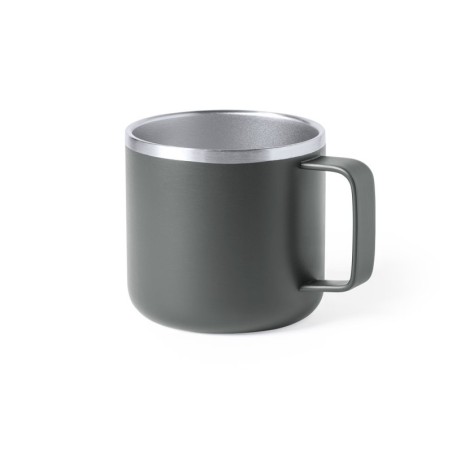 GREY STAINLESS-STEEL MUG SHIRLEY