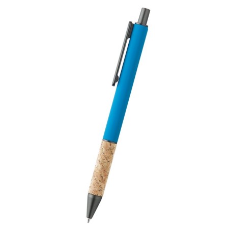 BOLÍGRAFO SHUBER ACABADO GOMOSO  AZUL GRIP CORCHO