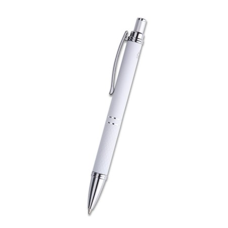 WHITE RECYCLED-ALUMINUM PEN NETTER