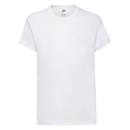 T-SHIRT 100 % COTON MANCHES COURTES ORIGINAL BLANCHE ENFANT 12-13