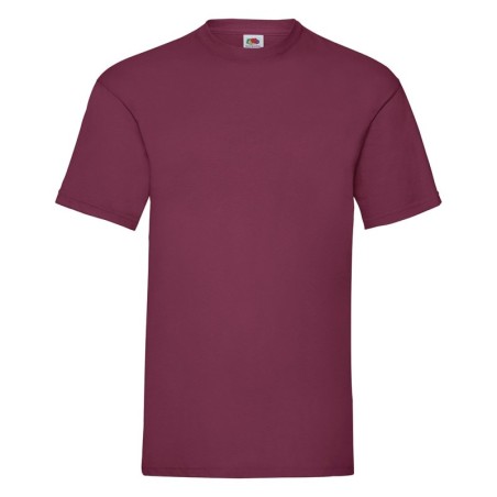 BURGUNDY 100% COTTON SHORT-SLEEVED T-SHIRT ORIGINAL COLOUR MAN- 3XL