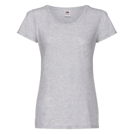 T-SHIRT 100 % COTON MANCHES COURTES ORIGINAL FEMME COULEUR  GRIS- L