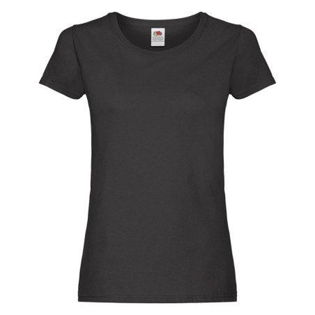 T-SHIRT 100 % COTON MANCHES COURTES ORIGINAL FEMME COULEUR  NOIR- L