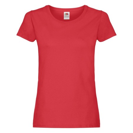 T-SHIRT 100 % COTON MANCHES COURTES ORIGINAL FEMME COULEUR  ROUGE- L