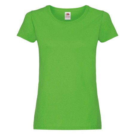 T-SHIRT 100 % COTON MANCHES COURTES ORIGINAL FEMME COULEUR  VERT CLAIR- L