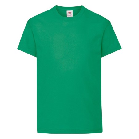 T-SHIRT 100 % COTON MANCHES COURTES ORIGINAL ENFANT COULEUR VERT 12-13