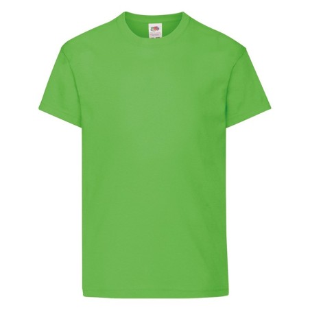 T-SHIRT 100 % COTON MANCHES COURTES ORIGINAL ENFANT COULEUR VERT CLAIR 12-13