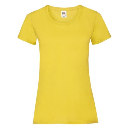 T-SHIRT 100 % COTON MANCHES COURTES VALUE T FEMME COULEUR JAUNE- L