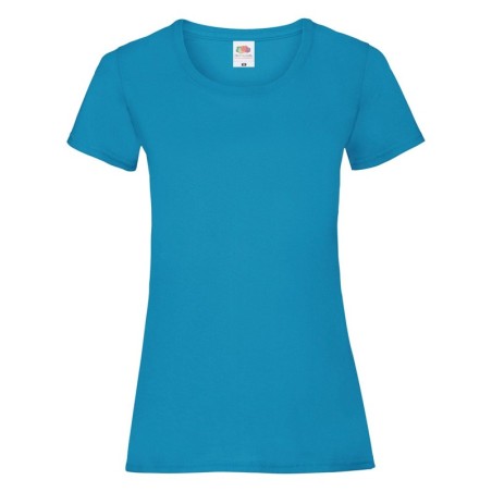 T-SHIRT 100 % COTON MANCHES COURTES VALUE T FEMME COULEUR CYAN- L