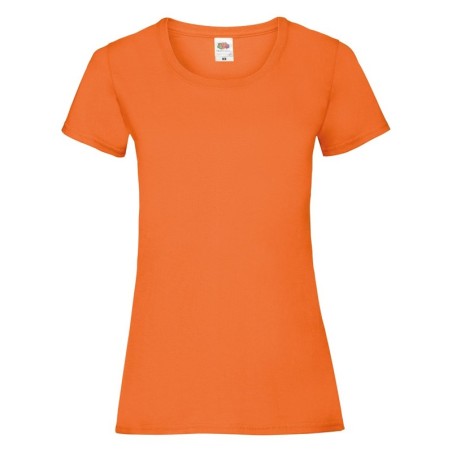 T-SHIRT 100 % COTON MANCHES COURTES VALUE T FEMME COULEUR ORANGE-L