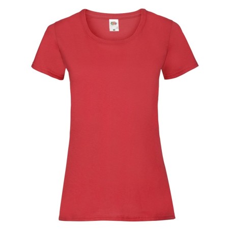 RED 100% COTTON SHORT-SLEEVED T-SHIRT VALUE T COLOUR WOMAN- L