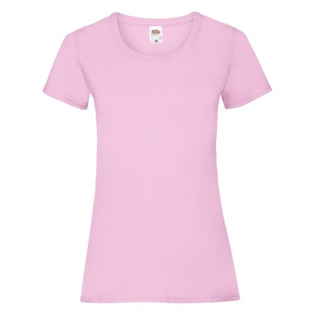 T-SHIRT 100 % COTON MANCHES COURTES VALUE T FEMME COULEUR ROSE-L