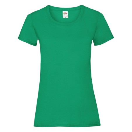 T-SHIRT 100 % COTON MANCHES COURTES VALUE T FEMME COULEUR VERT- L