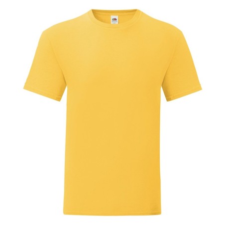 T-SHIRT 100 % COTON MANCHES COURTES ICONIC HOMME COULEUR JAUNE- 3XL