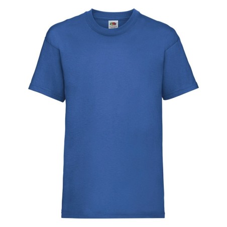 BLUE 100% COTTON SHORT-SLEEVED T-SHIRT VALUE T COLOUR KIDS-12-13