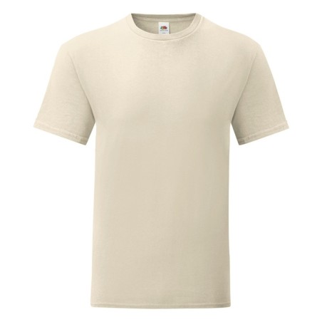 T-SHIRT 100 % COTON MANCHES COURTES ICONIC HOMME COULEUR NATUREL- 3XL