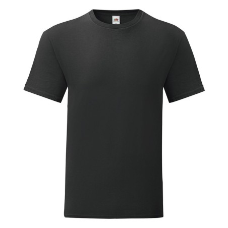 T-SHIRT 100 % COTON MANCHES COURTES ICONIC HOMME COULEUR NOIR- 3XL