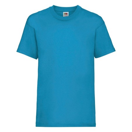 T-SHIRT 100 % COTON MANCHES COURTES VALUE T ENFANT COULEUR CYAN-12-13