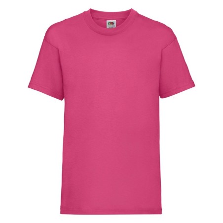 T-SHIRT 100 % COTON MANCHES COURTES VALUE T ENFANT COULEUR FUCHSIA-12-13