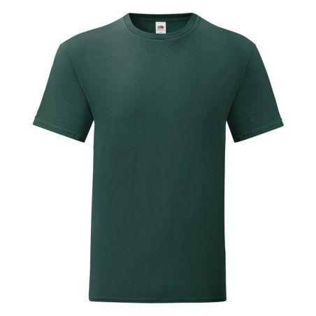 T-SHIRT 100 % COTON MANCHES COURTES ICONIC HOMME COULEUR VERT FONCÉ- 3XL