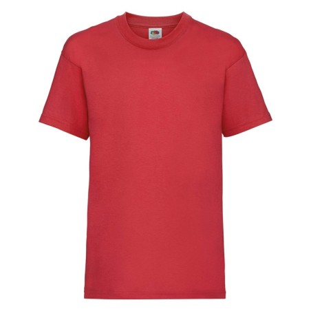 RED 100% COTTON SHORT-SLEEVED T-SHIRT VALUE T COLOUR KIDS-12-13