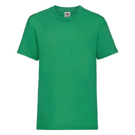 GREEN 100% COTTON SHORT-SLEEVED T-SHIRT VALUE T COLOUR KIDS-12-13