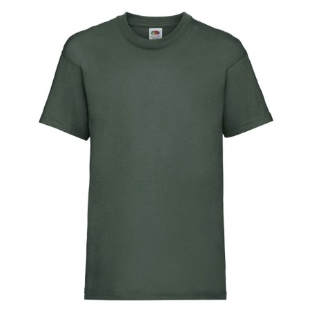 DARK GREEN 100% COTTON SHORT-SLEEVED T-SHIRT VALUE T COLOUR KIDS-12-13