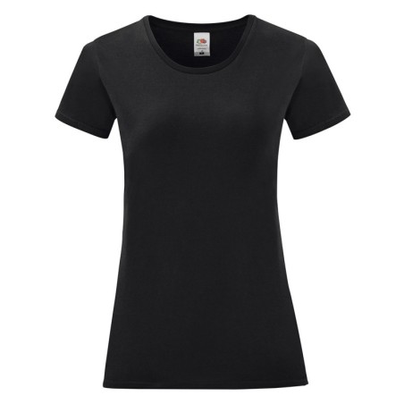 CAMISA 100% ALGODAO MANGA CURTA ICONIC MULHER COR PRETO- L