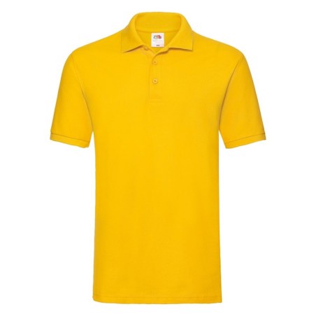 POLO MANCHES COURTES POLO PREMIUM HOMME JAUNE- 3XL