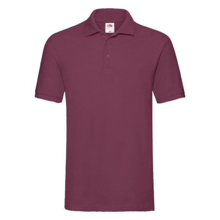 POLO MANCHES COURTES POLO PREMIUM HOMME BORDEAUX- 3XL