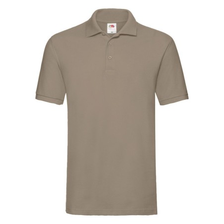 POLO MANCHES COURTES POLO PREMIUM HOMME MARRON- 3XL