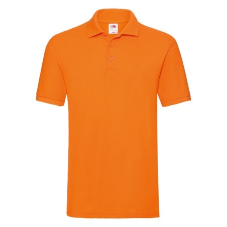 POLO MANCHES COURTES POLO PREMIUM HOMME ORANGE- 3XL