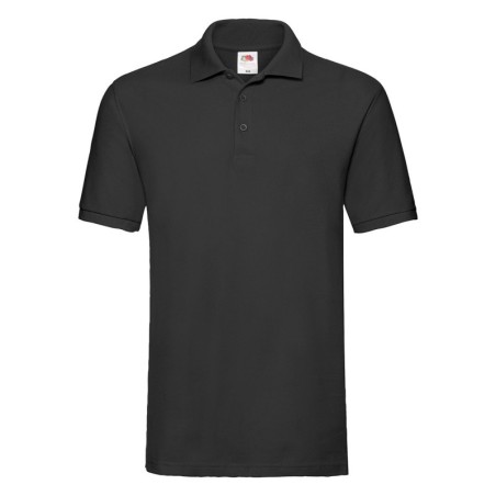 POLO MANCHES COURTES POLO PREMIUM HOMME NOIR- 3XL