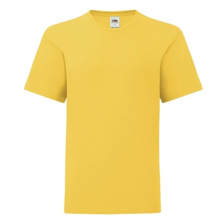 T-SHIRT 100 % COTON MANCHES COURTES ICONIC ENFANT COULEUR JAUNE 12-13