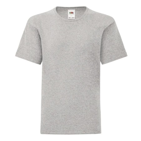 T-SHIRT 100 % COTON MANCHES COURTES ICONIC ENFANT COULEUR GRIS 12-13