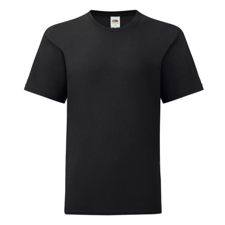 T-SHIRT 100 % COTON MANCHES COURTES ICONIC ENFANT COULEUR NOIR 12-13