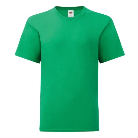 T-SHIRT 100 % COTON MANCHES COURTES ICONIC ENFANT COULEUR VERT 12-13