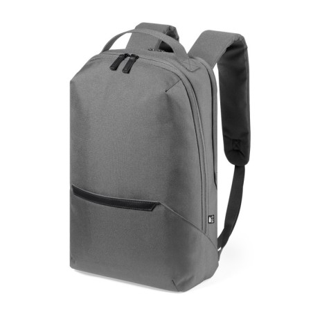 GREY 600D RPET-POLYESTER ANTI-THEFT BACKPACKELANIS