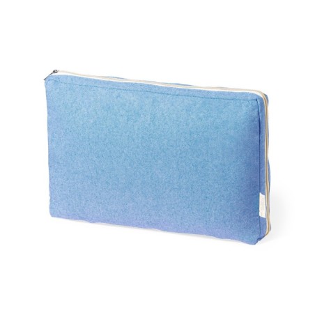 BLUE RECYCLED-COTTON COMPUTER SLEEVE DRIVEN