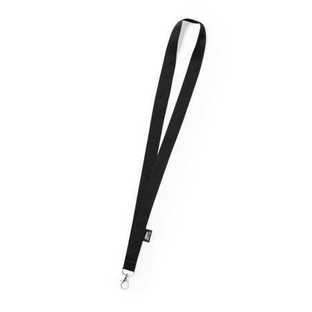 BLACK RPET LANYARD LORIET