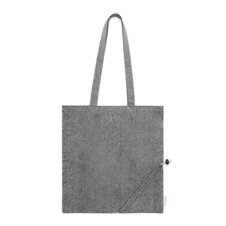 BLACK 100% RECYCLED-COTTON BAG BIYON