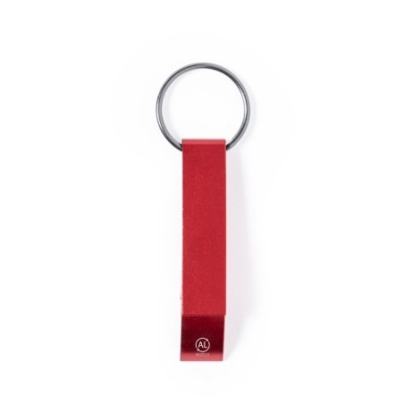 RED RECYCLED-ALUMINUM KEYRING MIXE