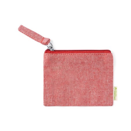 RED 100% RECYCLED-COTTON COIN PURSE FONTIX