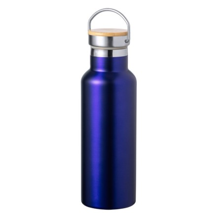 BLUE 500 ml BAMBOO/STAINLESS-STEEL BOTTLE NAXEL